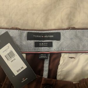 Tommy Hilfiger Slim Khakis Brown 34/42 nwt